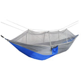 Maxbell Maxbell Parachute Hammock Portable Camping Hammock With Mosquito Net for Outdoor Blue Gray