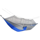 Maxbell Maxbell Parachute Hammock Portable Camping Hammock With Mosquito Net for Outdoor Blue Gray