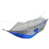 Maxbell Maxbell Parachute Hammock Portable Camping Hammock With Mosquito Net for Outdoor Blue Gray