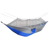 Maxbell Maxbell Parachute Hammock Portable Camping Hammock With Mosquito Net for Outdoor Blue Gray