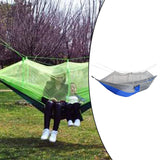 Maxbell Maxbell Parachute Hammock Portable Camping Hammock With Mosquito Net for Outdoor Blue Gray