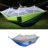 Maxbell Maxbell Parachute Hammock Portable Camping Hammock With Mosquito Net for Outdoor Blue Gray