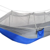 Maxbell Maxbell Parachute Hammock Portable Camping Hammock With Mosquito Net for Outdoor Blue Gray