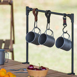 Maxbell Maxbell Camping Hook W/ D Ring Clip Hook Portable for Camping Outdoor Accessories Black