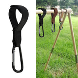 Maxbell Maxbell Camping Hook W/ D Ring Clip Hook Portable for Camping Outdoor Accessories Black
