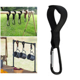Maxbell Maxbell Camping Hook W/ D Ring Clip Hook Portable for Camping Outdoor Accessories Black