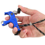 Maxbell Maxbell 3or4 Finger Grip Caliper Arrow Release Aids for Compound Bow Target Blue
