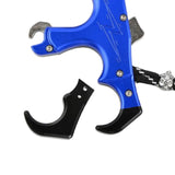 Maxbell Maxbell 3or4 Finger Grip Caliper Arrow Release Aids for Compound Bow Target Blue