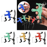 Maxbell Maxbell 3or4 Finger Grip Caliper Arrow Release Aids for Compound Bow Target Blue