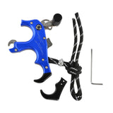 Maxbell Maxbell 3or4 Finger Grip Caliper Arrow Release Aids for Compound Bow Target Blue