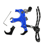 Maxbell Maxbell 3or4 Finger Grip Caliper Arrow Release Aids for Compound Bow Target Blue
