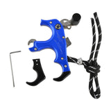 Maxbell Maxbell 3or4 Finger Grip Caliper Arrow Release Aids for Compound Bow Target Blue