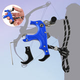 Maxbell Maxbell 3or4 Finger Grip Caliper Arrow Release Aids for Compound Bow Target Blue