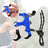 Maxbell Maxbell 3or4 Finger Grip Caliper Arrow Release Aids for Compound Bow Target Blue