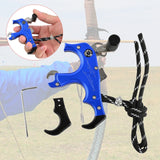 Maxbell Maxbell 3or4 Finger Grip Caliper Arrow Release Aids for Compound Bow Target Blue
