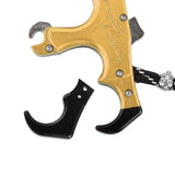 Maxbell Maxbell 3or4 Finger Grip Caliper Arrow Release Aids for Compound Bow Target Yellow
