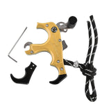 Maxbell Maxbell 3or4 Finger Grip Caliper Arrow Release Aids for Compound Bow Target Yellow