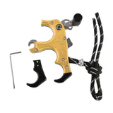 Maxbell Maxbell 3or4 Finger Grip Caliper Arrow Release Aids for Compound Bow Target Yellow