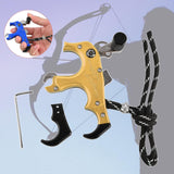 Maxbell Maxbell 3or4 Finger Grip Caliper Arrow Release Aids for Compound Bow Target Yellow