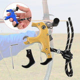 Maxbell Maxbell 3or4 Finger Grip Caliper Arrow Release Aids for Compound Bow Target Yellow
