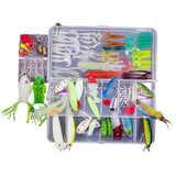 Maxbell Maxbell Fishing Lures Kit Freshwater Saltwater Worms Crankbait Tackle 155pcs Set 2