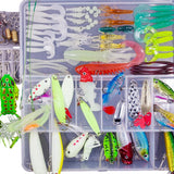 Maxbell Maxbell Fishing Lures Kit Freshwater Saltwater Worms Crankbait Tackle 155pcs Set 2