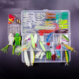 Maxbell Maxbell Fishing Lures Kit Freshwater Saltwater Worms Crankbait Tackle 155pcs Set 2