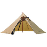 Maxbell Maxbell Hot Tent with Flue Pipe Window Waterproof 4 Season for Bushcraft Brown