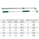 Maxbell Maxbell Portable Fishing Rod Ultralight Fiberglass Telescopic Pole 3.6M White