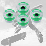 Maxbell Maxbell 70mm Skateboard Wheels Longboard LED for Street Skating Green Black