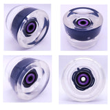 Maxbell Maxbell 70mm Skateboard Wheels Longboard LED for Street Skating Black Purple