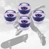 Maxbell Maxbell 70mm Skateboard Wheels Longboard LED for Street Skating Black Purple
