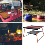 Maxbell Maxbell Outdoor Folding Table Aluminum Collapsible for Travel Hiking Black Red