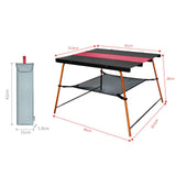 Maxbell Maxbell Outdoor Folding Table Aluminum Collapsible for Travel Hiking Black Red