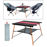 Maxbell Maxbell Outdoor Folding Table Aluminum Collapsible for Travel Hiking Black Red