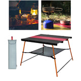 Maxbell Maxbell Outdoor Folding Table Aluminum Collapsible for Travel Hiking Black Red