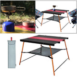 Maxbell Maxbell Outdoor Folding Table Aluminum Collapsible for Travel Hiking Black Red