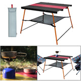 Maxbell Maxbell Outdoor Folding Table Aluminum Collapsible for Travel Hiking Black Red