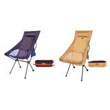 Maxbell Lightweight Folding Moon Chair Camping Seat for Garden Dark Blue