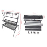 Maxbell Folding Camping Hanging Rack Aluminum Alloy Tools for Cooking Three layers - Aladdin Shoppers