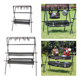 Maxbell Maxbell Folding Camping Hanging Rack Aluminum Alloy Tools for Cooking Three layers