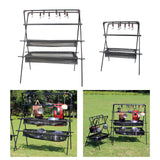 Maxbell Maxbell Folding Camping Hanging Rack Aluminum Alloy Tools for Cooking Three layers