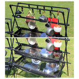 Maxbell Maxbell Folding Camping Hanging Rack Aluminum Alloy Tools for Cooking Three layers