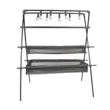 Maxbell Folding Camping Hanging Rack Aluminum Alloy Tools for Cooking Three layers - Aladdin Shoppers