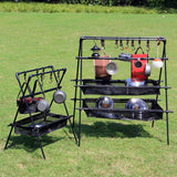 Maxbell Maxbell Folding Camping Hanging Rack Aluminum Alloy Tools for Cooking Three layers