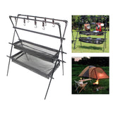 Maxbell Folding Camping Hanging Rack Aluminum Alloy Tools for Cooking Three layers - Aladdin Shoppers