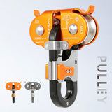 Maxbell 22KN Zip Line Cable Trolley Fast Speed Dual Pulley Rigging System Orange - Aladdin Shoppers