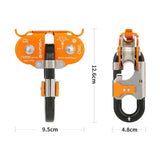 Maxbell 22KN Zip Line Cable Trolley Fast Speed Dual Pulley Rigging System Orange - Aladdin Shoppers