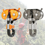 Maxbell 22KN Zip Line Cable Trolley Fast Speed Dual Pulley Rigging System Orange - Aladdin Shoppers