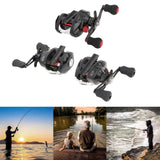 Maxbell Maxbell Baitcasting Fishing Reel 7.3:1 High Gear Ratio RH or LH Saltwater Baitcaster Black Left
